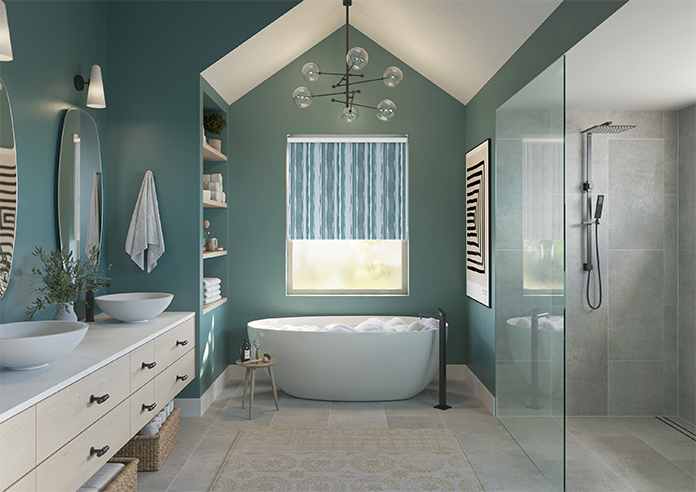 Waterfall Stripe, Agave - Twist&Fit Roller Blind - Image 8